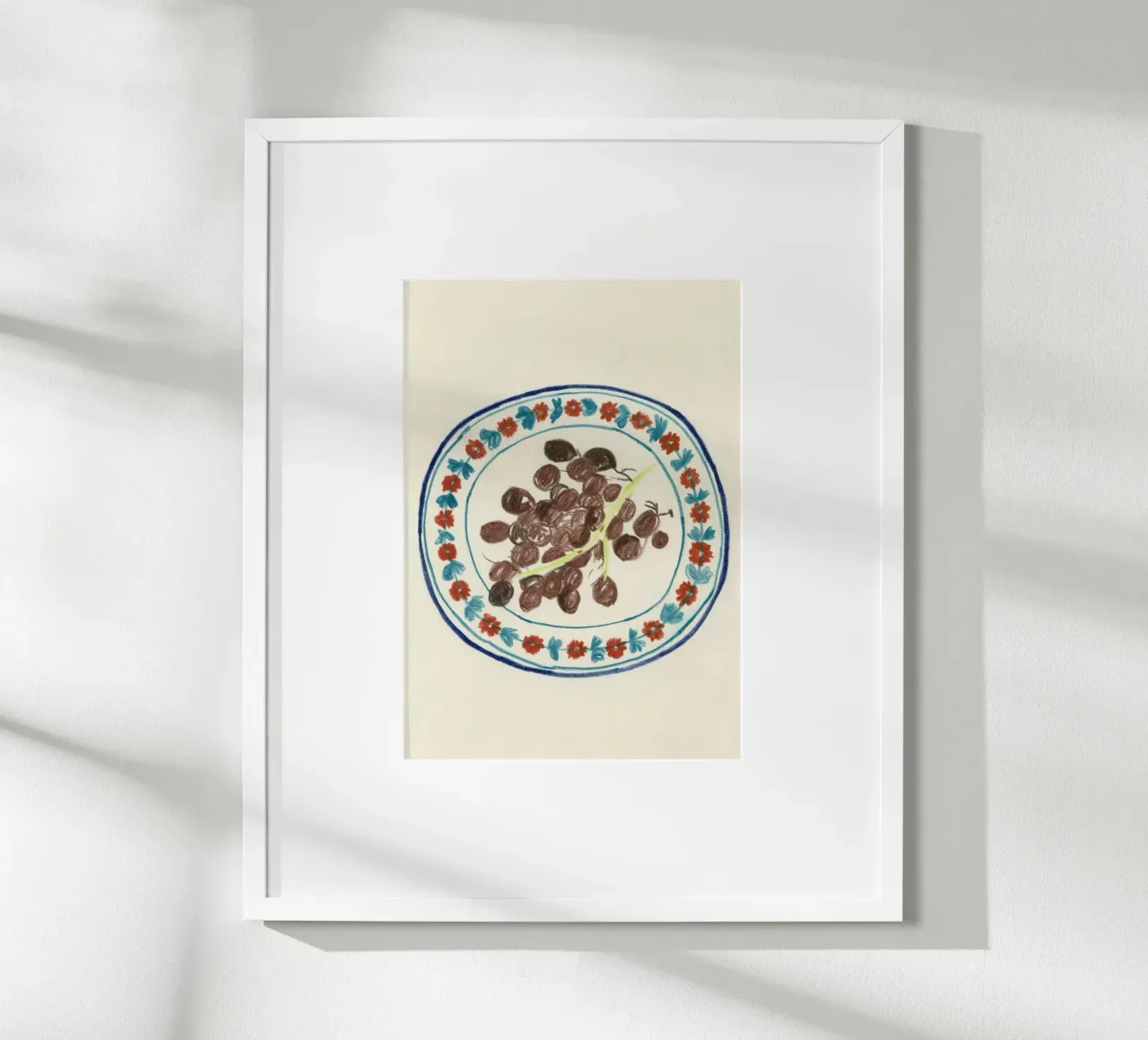 Grapes on a Plate carta hahnemühle da Isabelle Vandeplassche