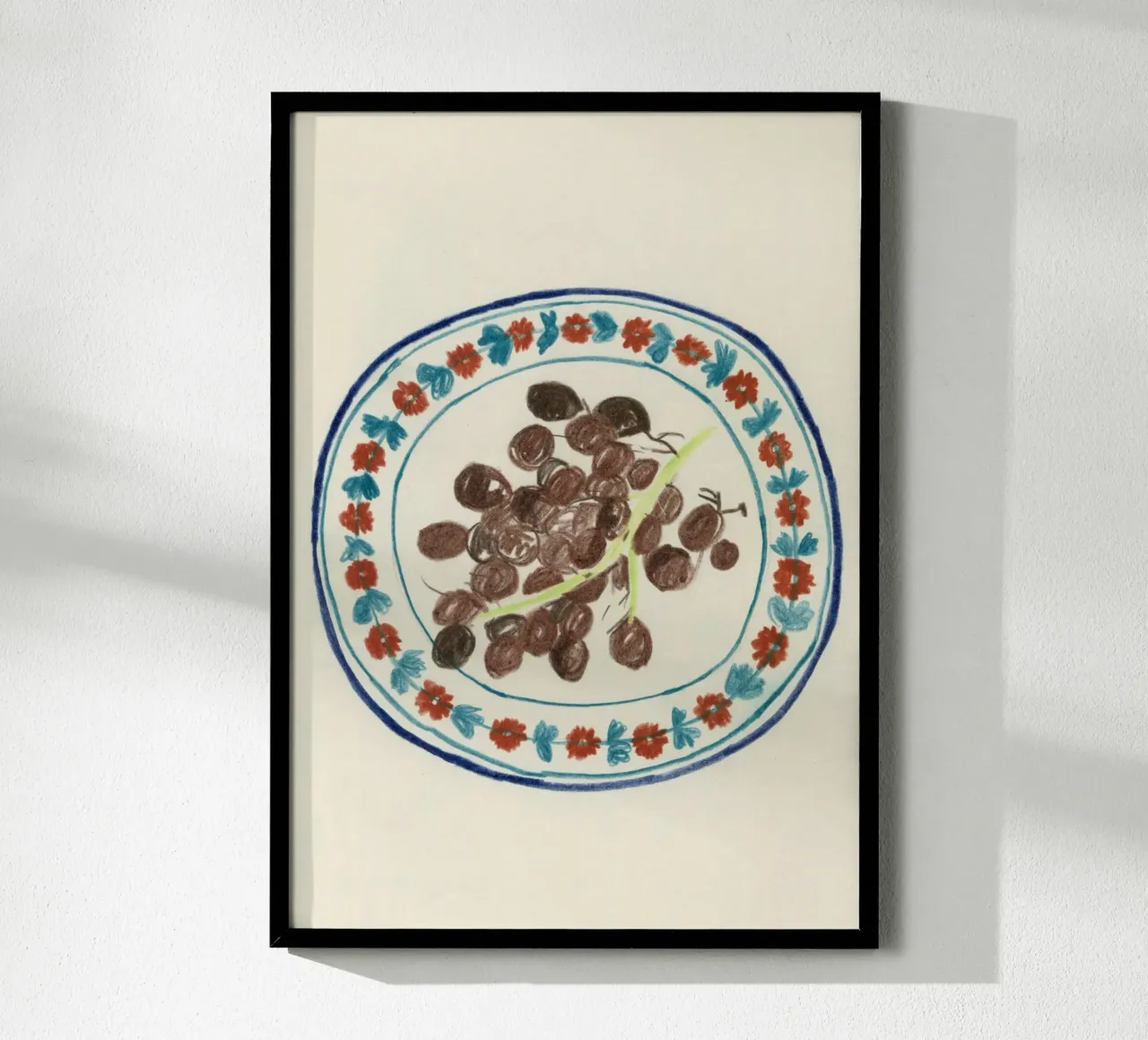 Grapes on a Plate carta hahnemühle da Isabelle Vandeplassche