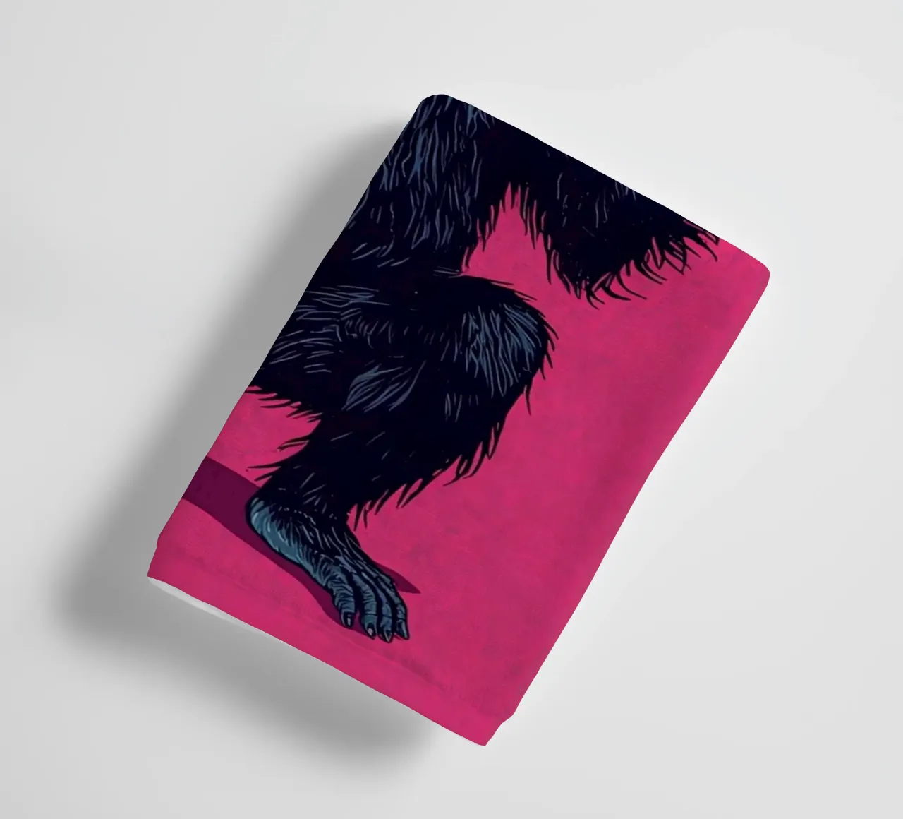 Chimpanzee Juggling Three Apples on Pink Background towel by DesignDoodle