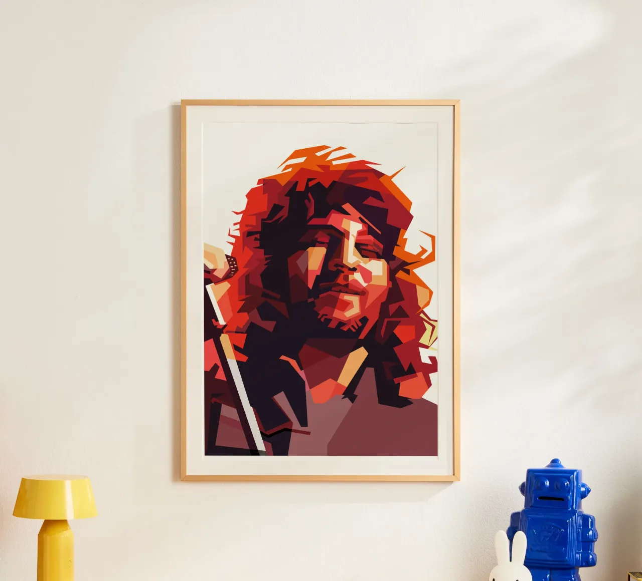 Ian Gillan Cantante dei Deep Purple Arte Retrò poster con telaio in alluminio da Artkreator