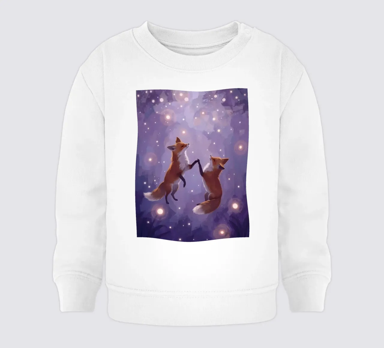 Dos zorros flotando en el espacio sudadera de bebé de DesignDoodle