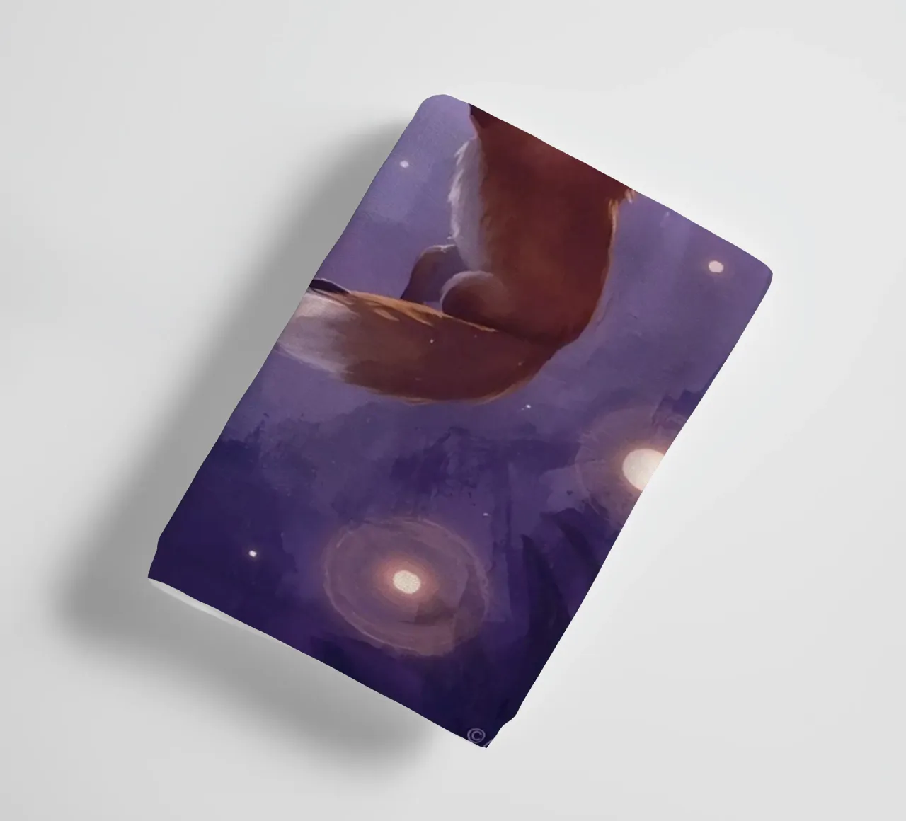 Two Foxes Floating in Space towel by DesignDoodle