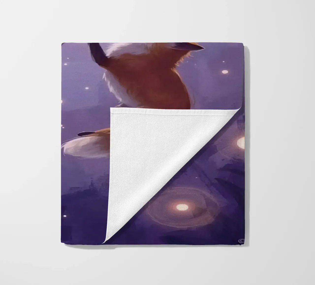 Two Foxes Floating in Space beach towel by DesignDoodle