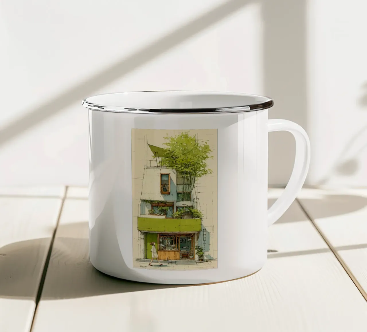 old house tazza in smalto da carsa