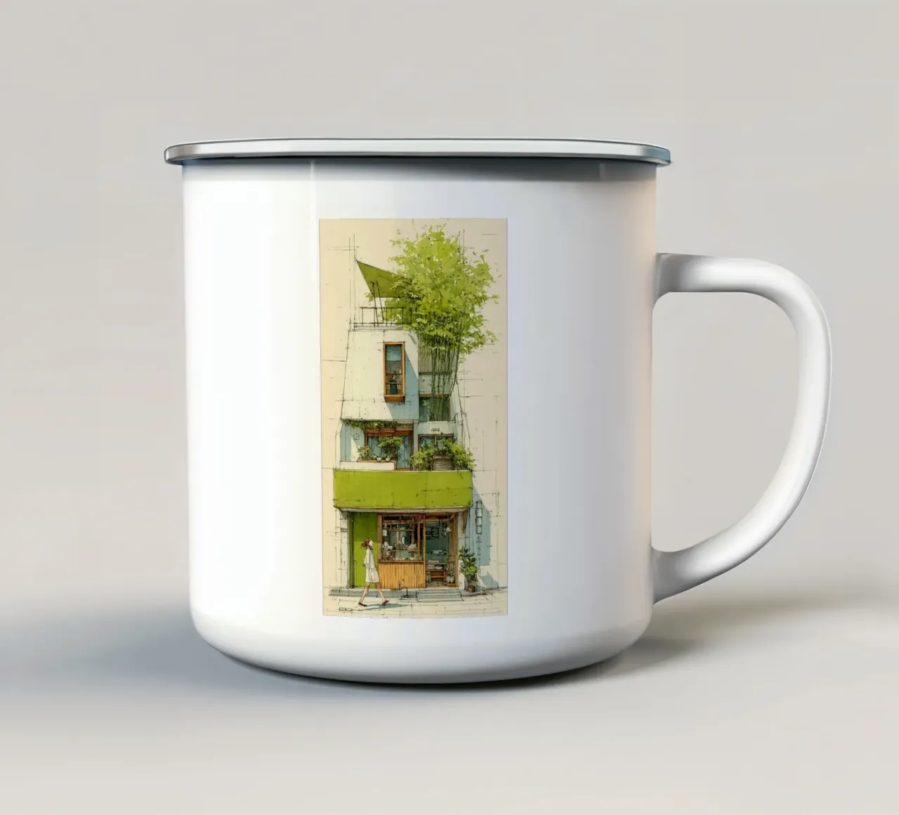 old house tazza in smalto da carsa