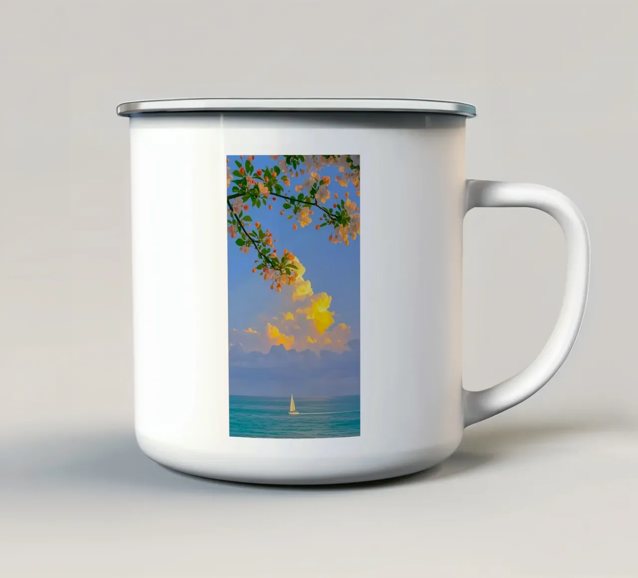the sunset beach tazza in smalto da carsa