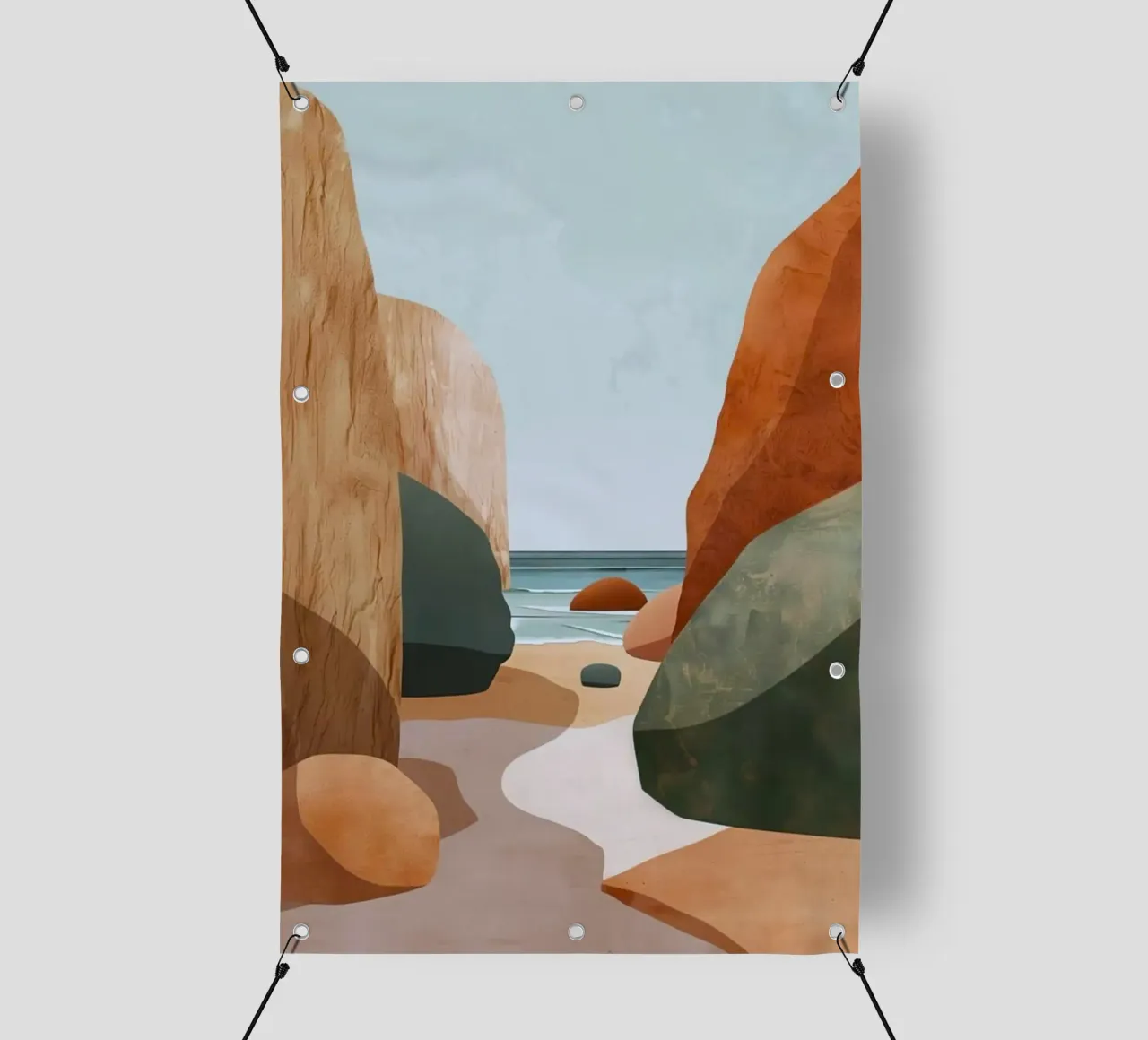 rock and beach telo in pvc da kichin