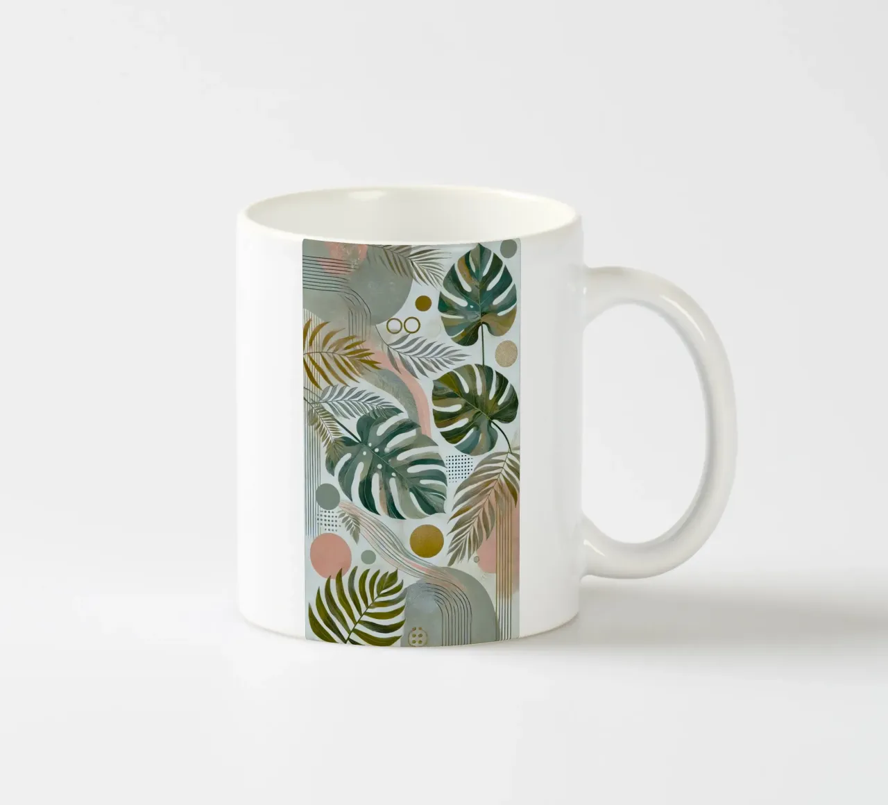 the leaf and line tazza in ceramica da kichin