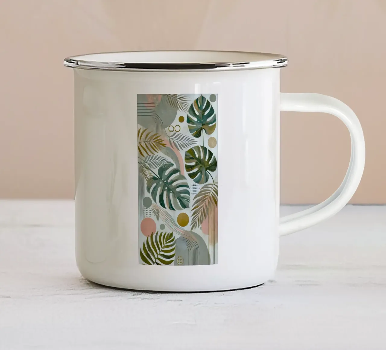 the leaf and line tazza in smalto da kichin