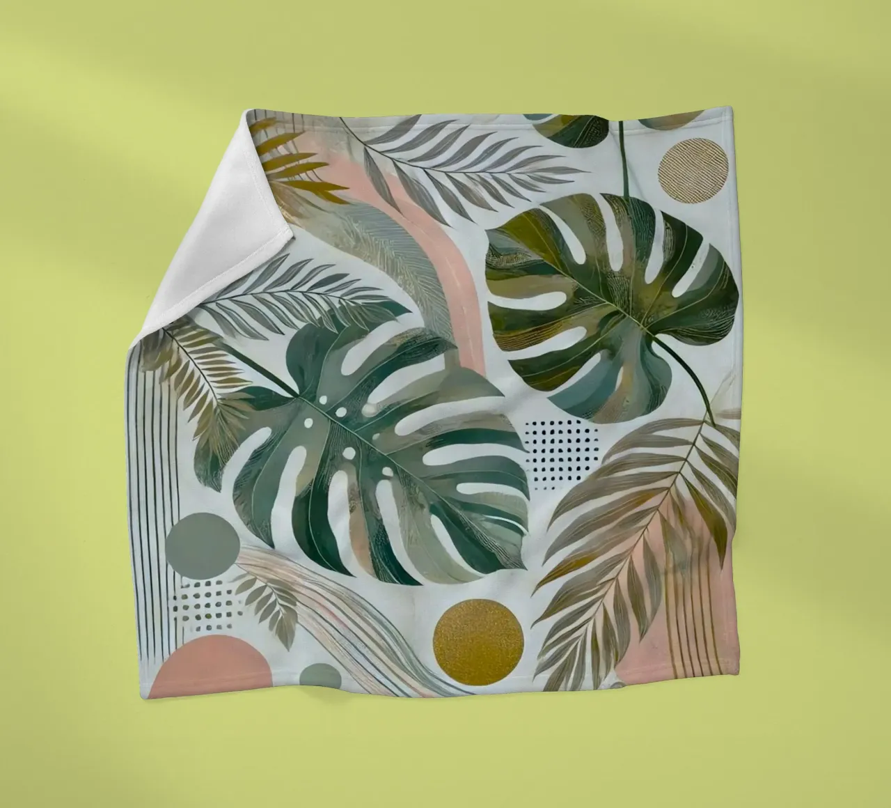 the leaf and line coperta in pile da kichin