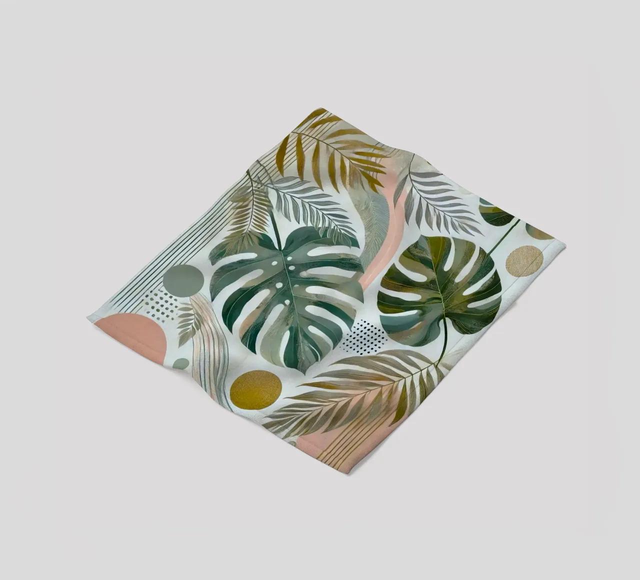 the leaf and line coperta in pile da kichin