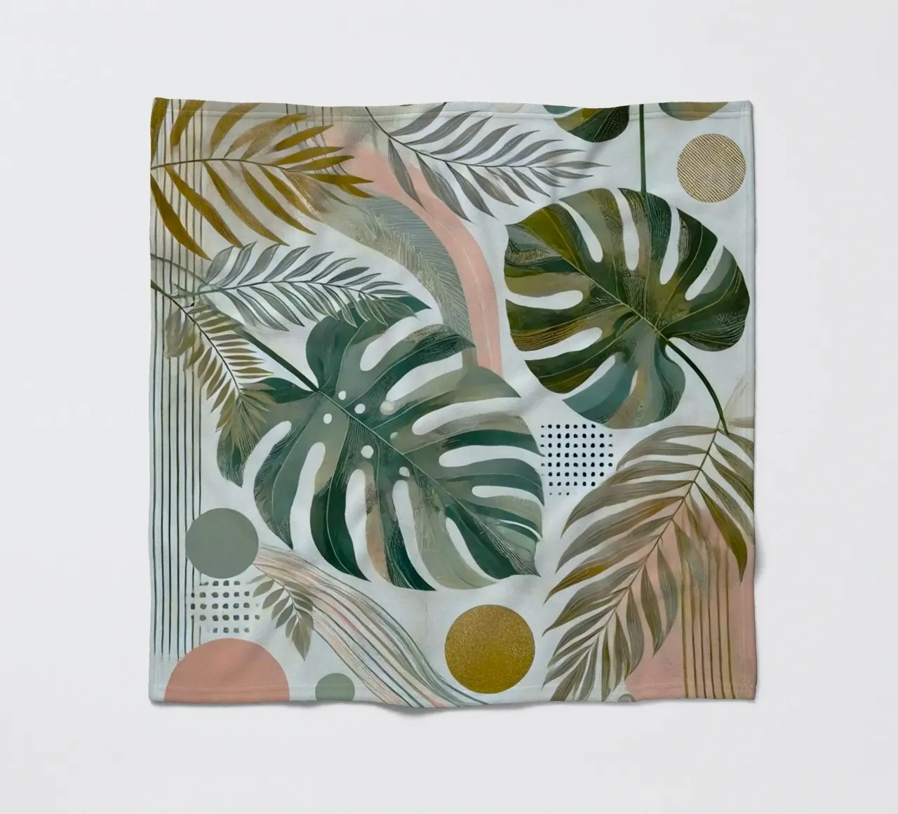 the leaf and line coperta in pile da kichin