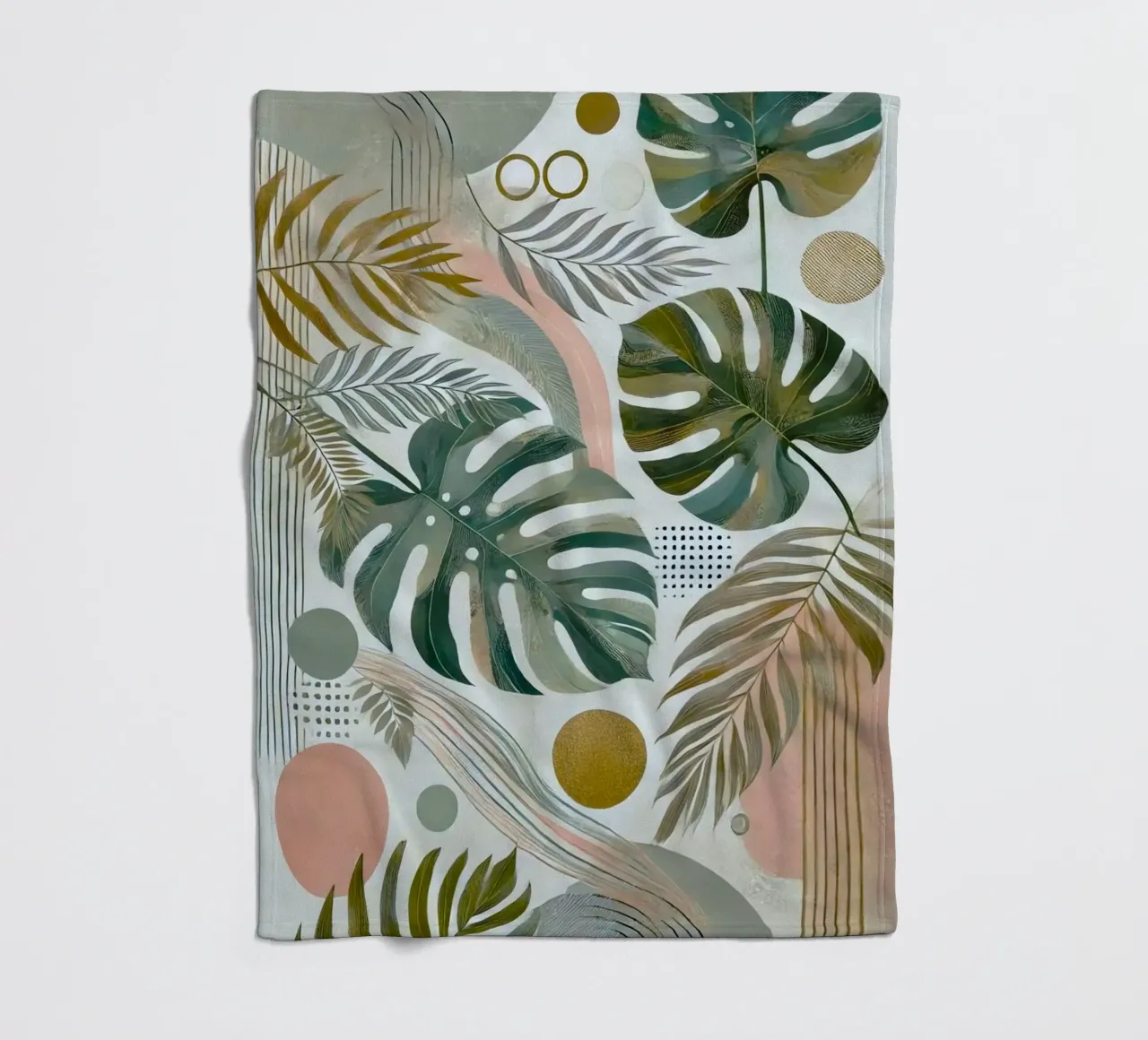the leaf and line coperta in pile da kichin