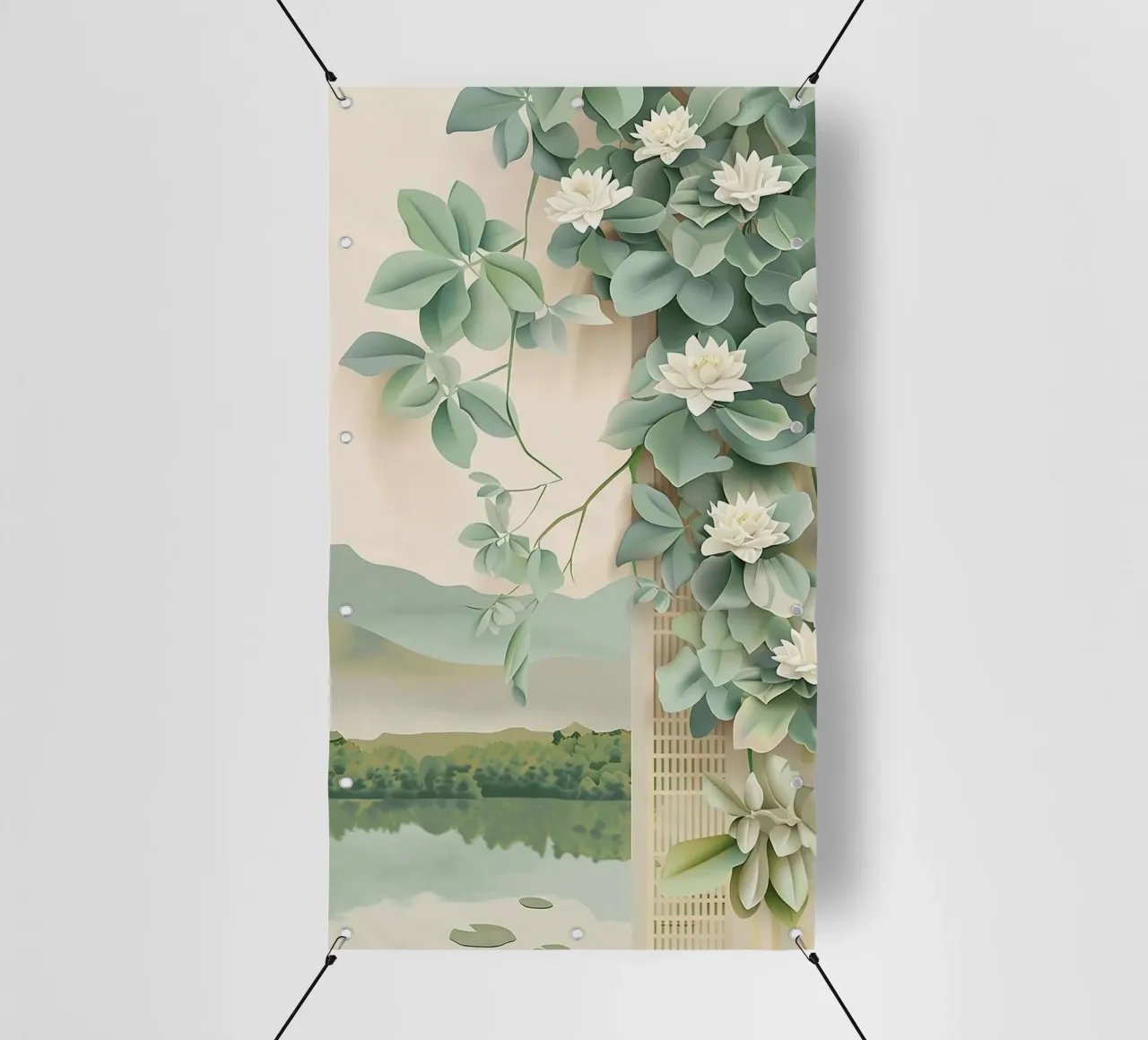 the calm tree on wall telo in pvc da carsa