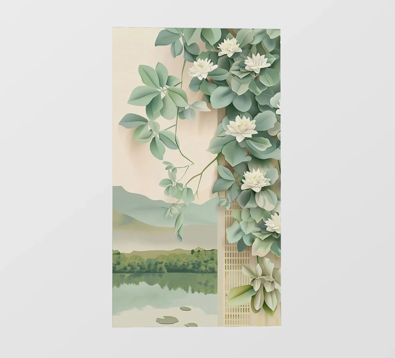 the calm tree on wall telo in pvc da carsa