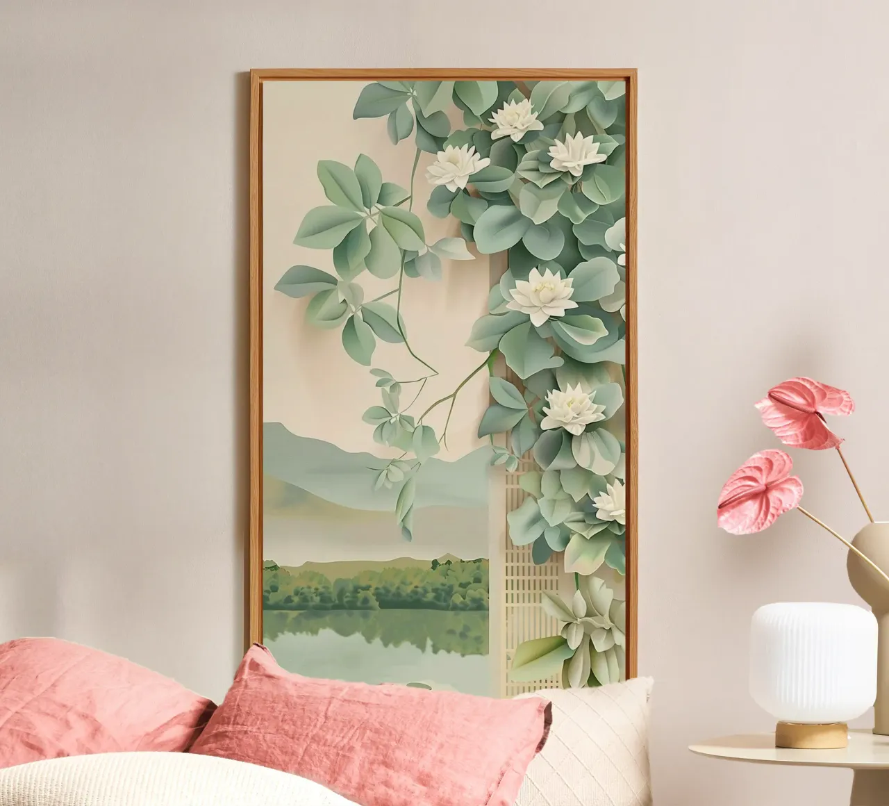 the calm tree on wall alluminio dibond da carsa