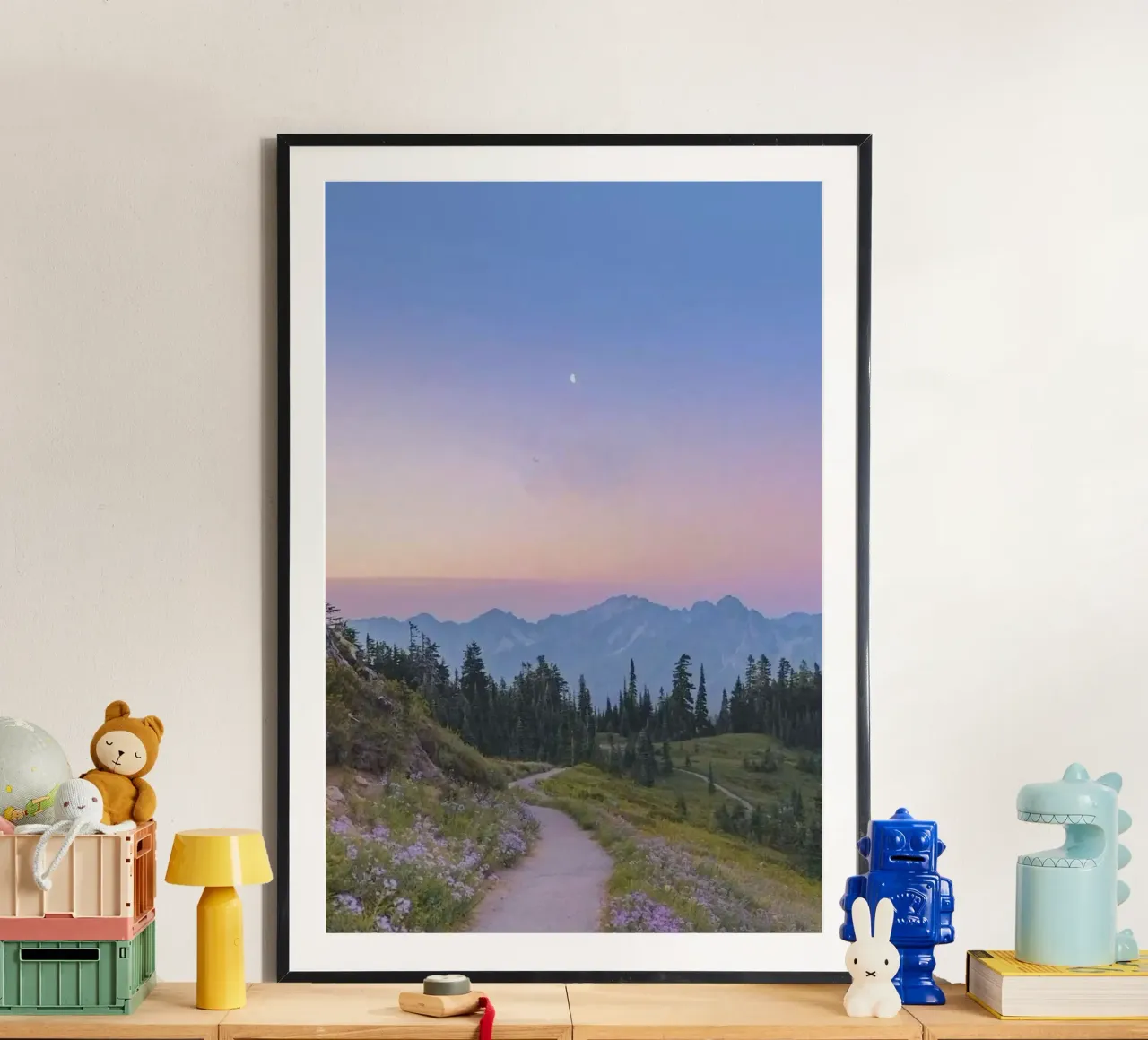 calm sunset forest poster da lifeline