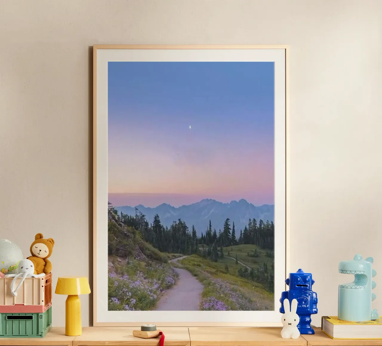 calm sunset forest poster da lifeline