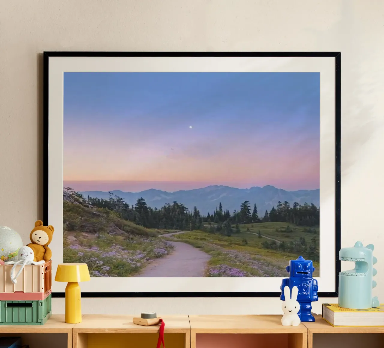 calm sunset forest poster da lifeline