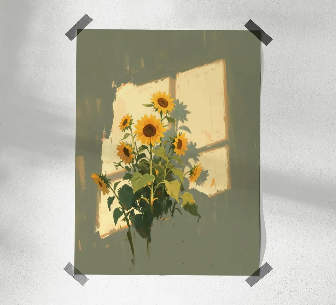 calm sunset in house poster con telaio in alluminio da lifeline