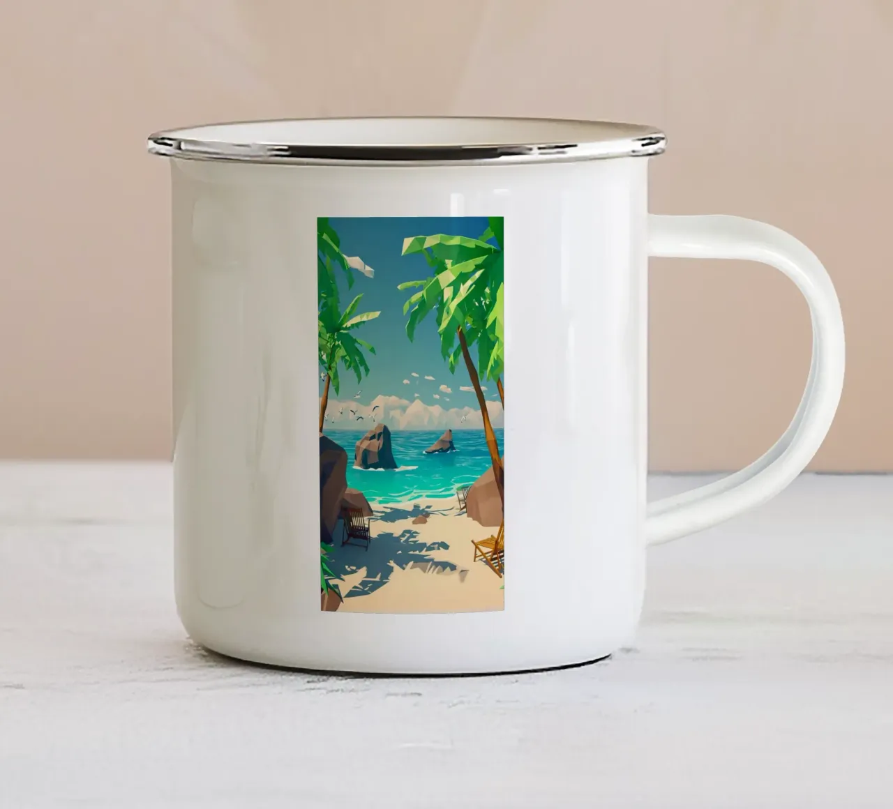 beach fun tazza in smalto da miracle