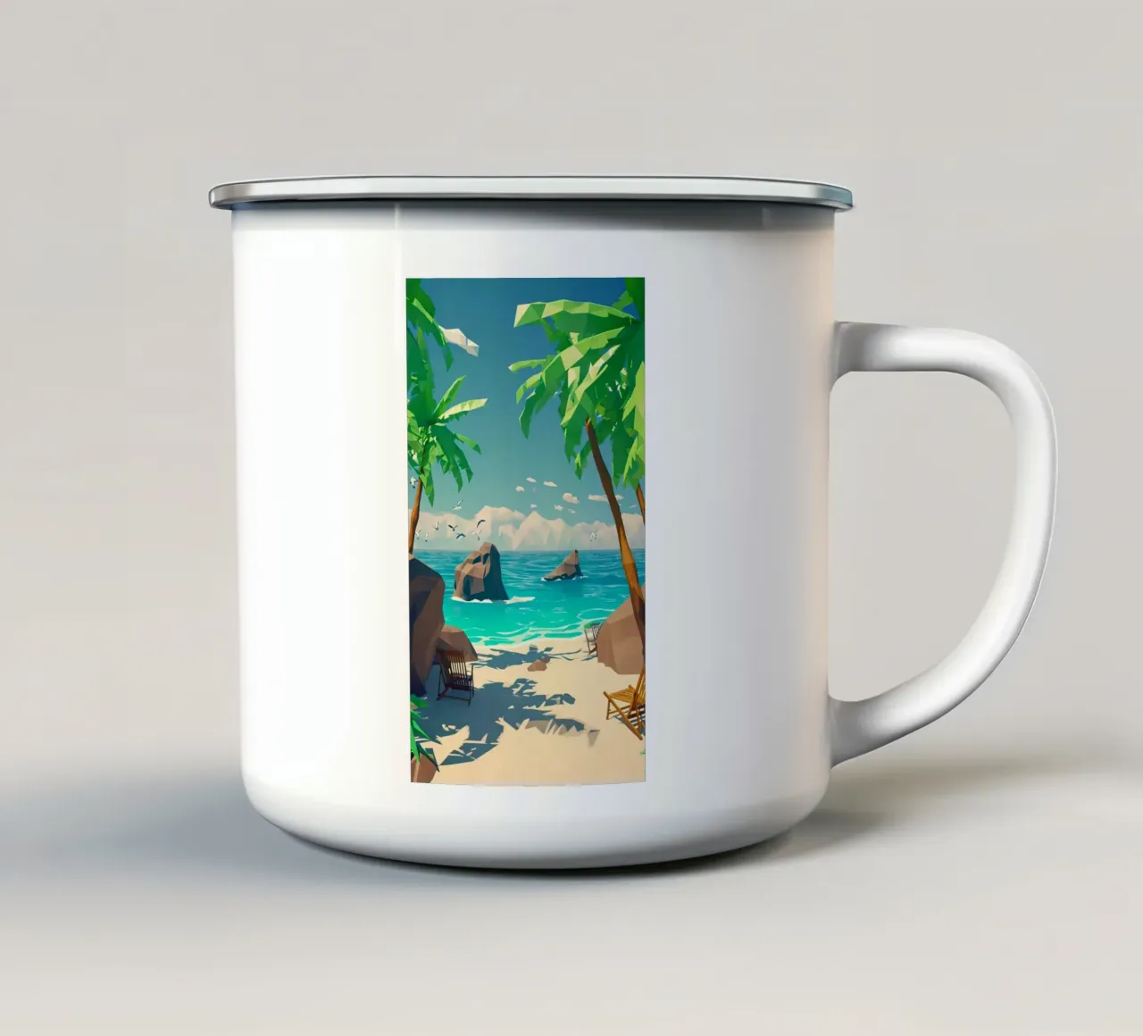 beach fun tazza in smalto da miracle