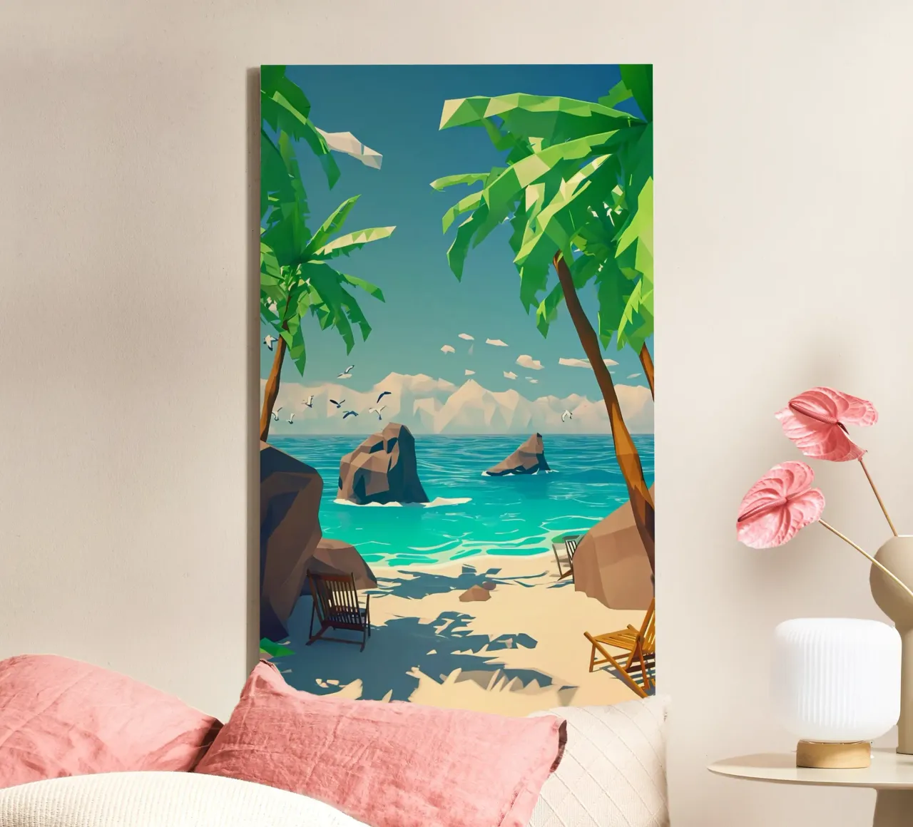 beach fun canvas met Baklijst van miracle