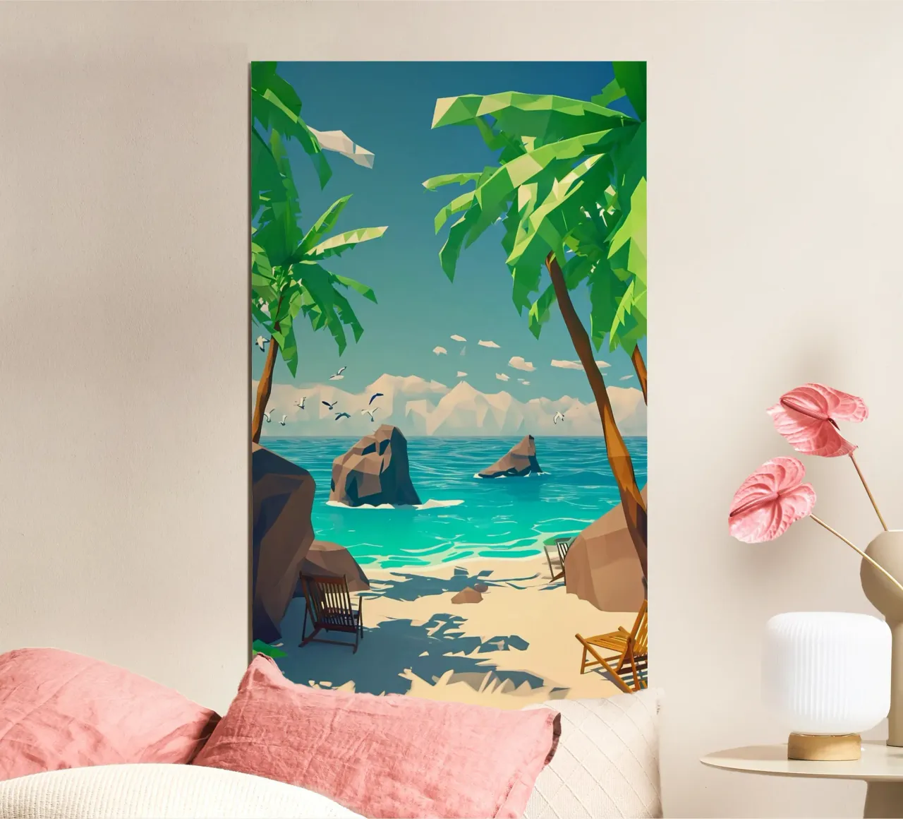 beach fun poster con telaio in alluminio da miracle