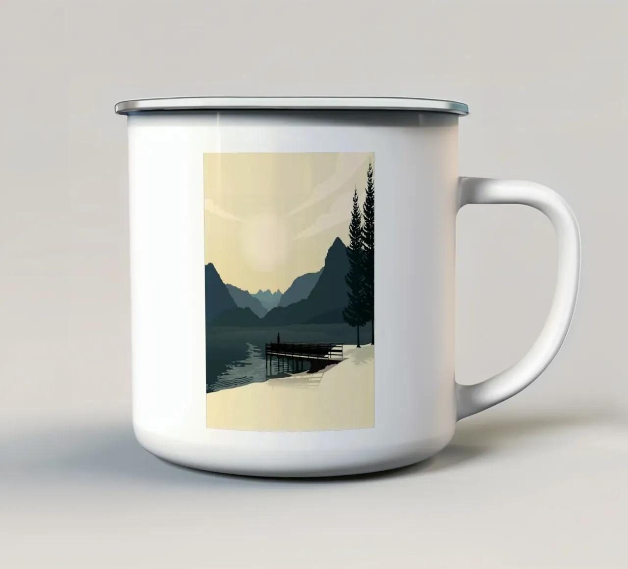 peace scene tazza in smalto da lifeline