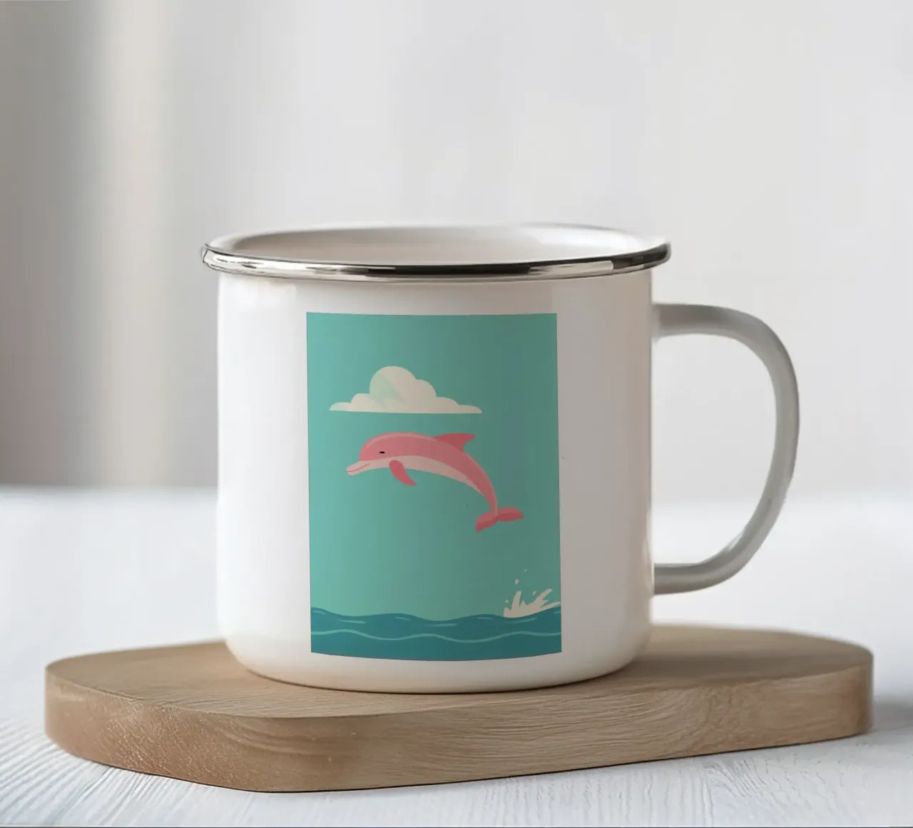 jump fish tazza in smalto da miracle