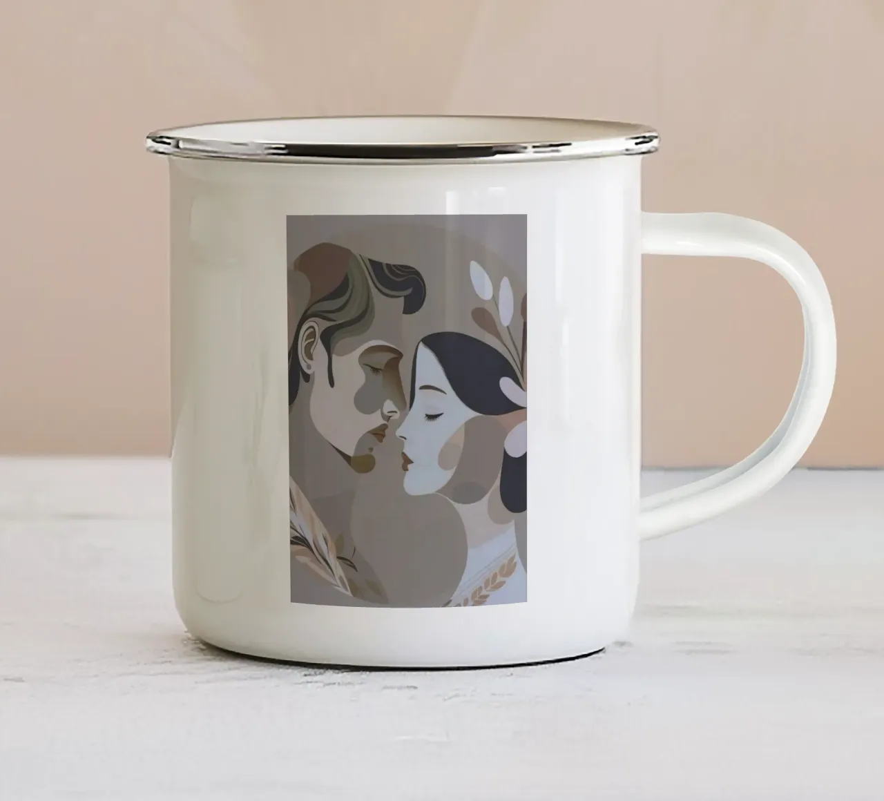 man and woman leaf tazza in smalto da miracle