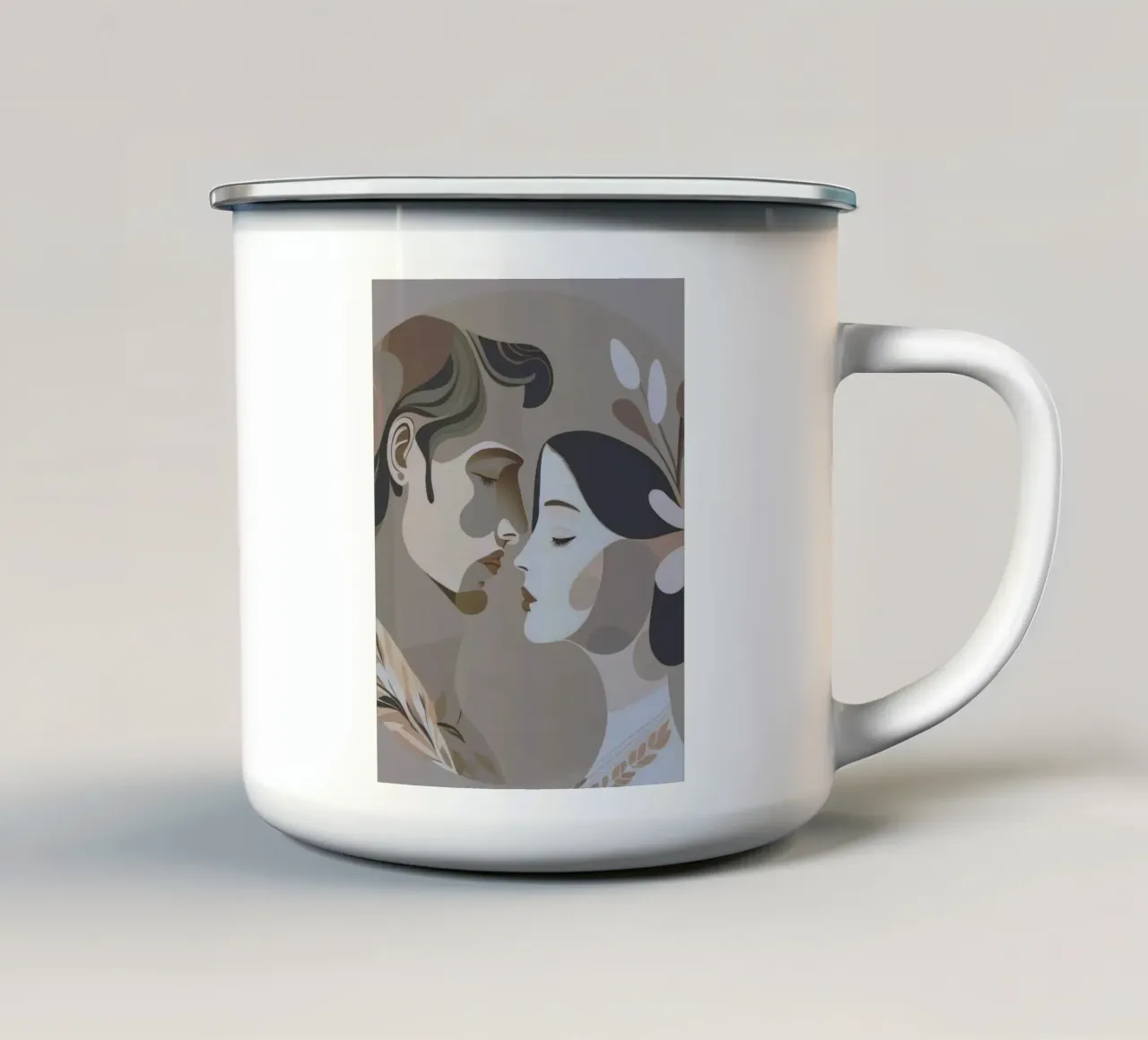 man and woman leaf tazza in smalto da miracle