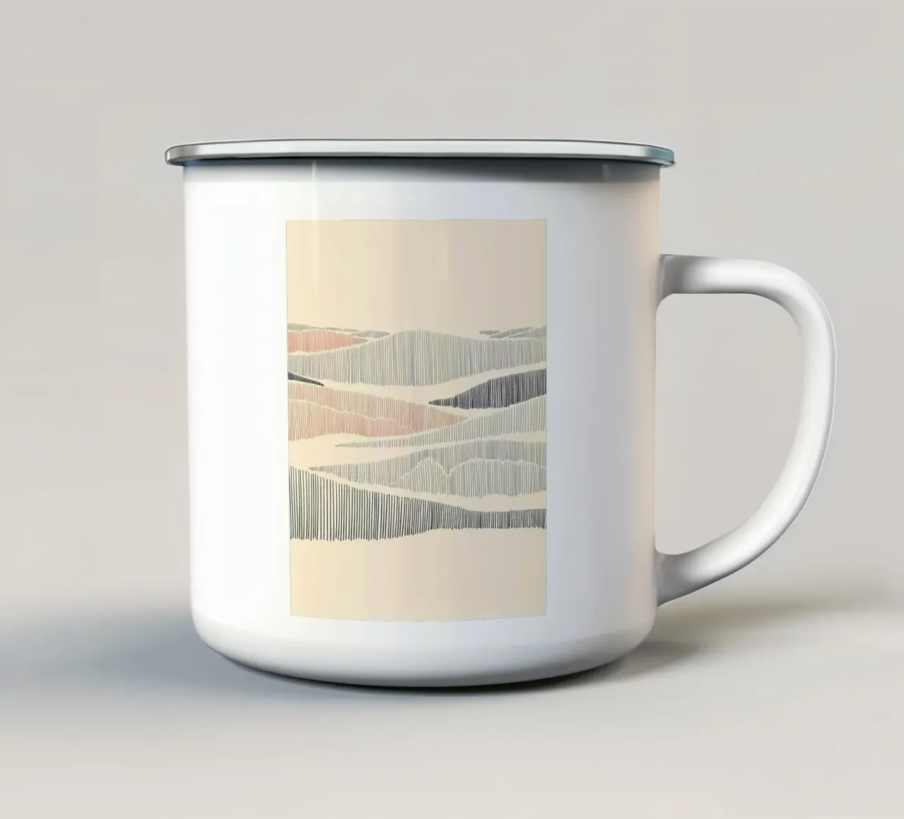 minimalist line tazza in smalto da lifeline
