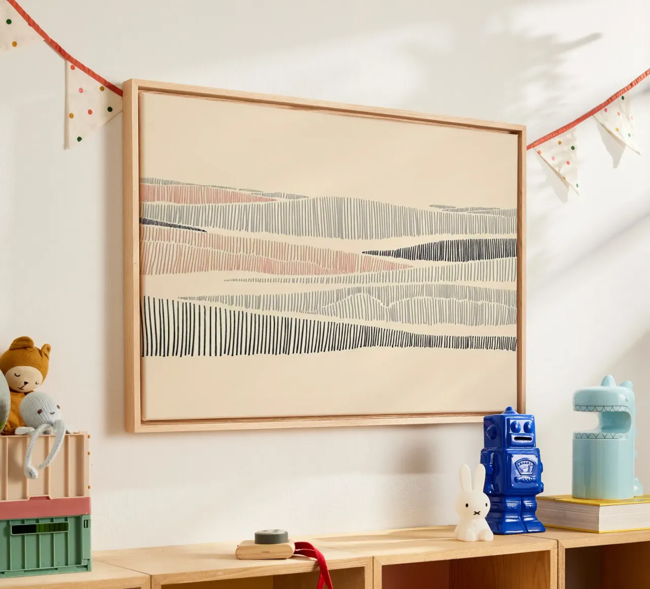 minimalist line tela con Cornice a cassetta da lifeline