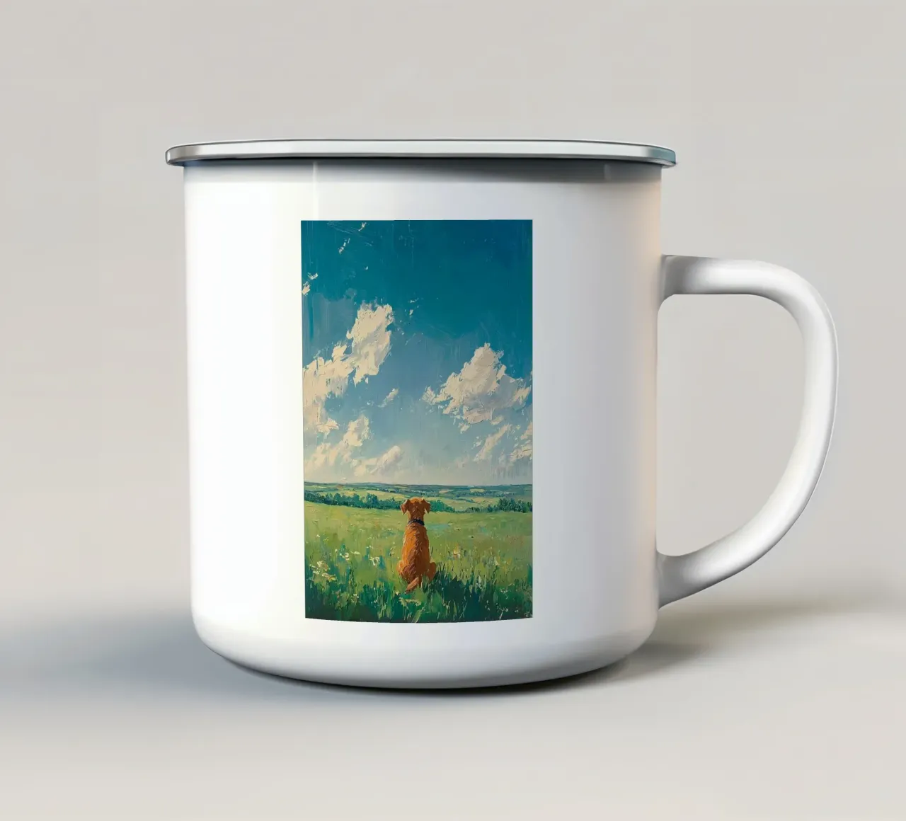 viewing dog tazza in smalto da miracle
