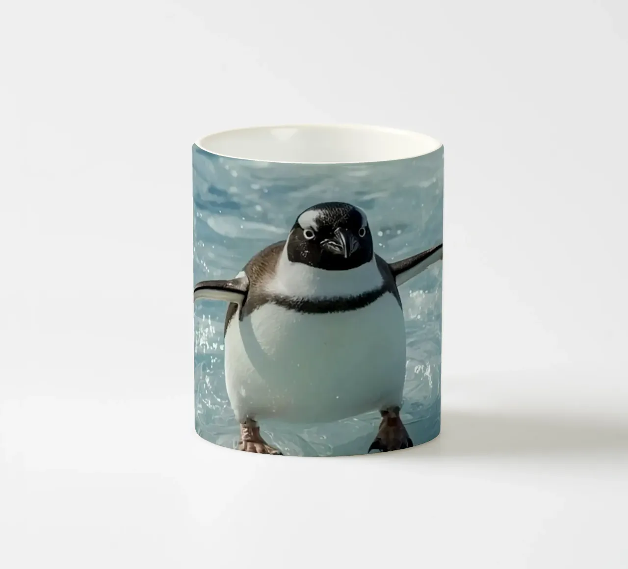 Pinguino Gentoo in piedi su una banchisa tazza in ceramica da DesignDoodle