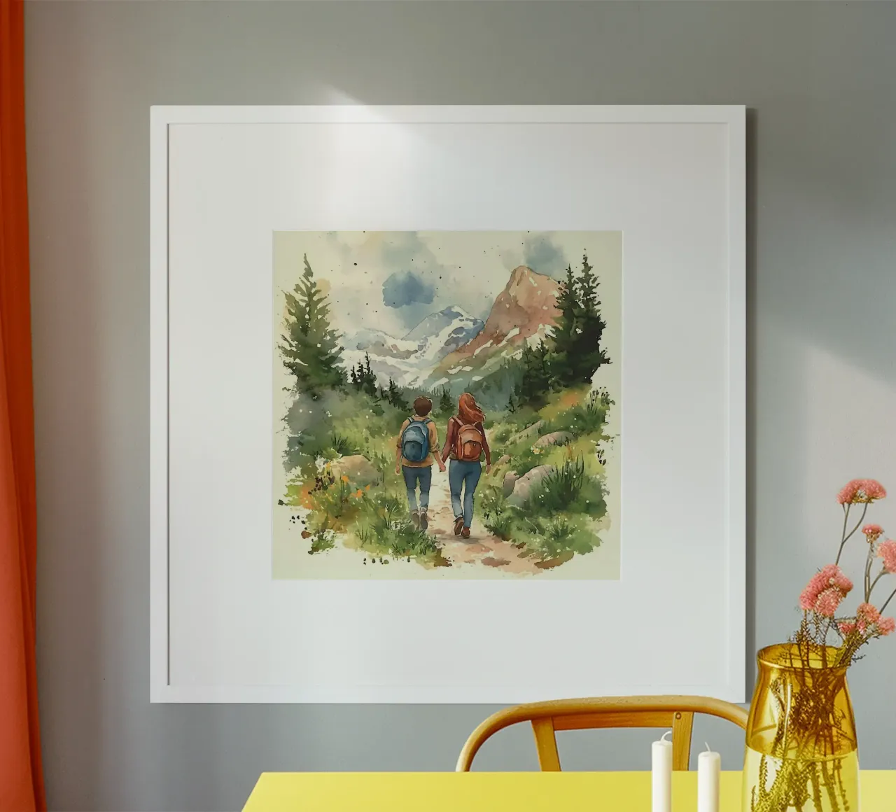 friends in forest poster con telaio in plastica da miracle