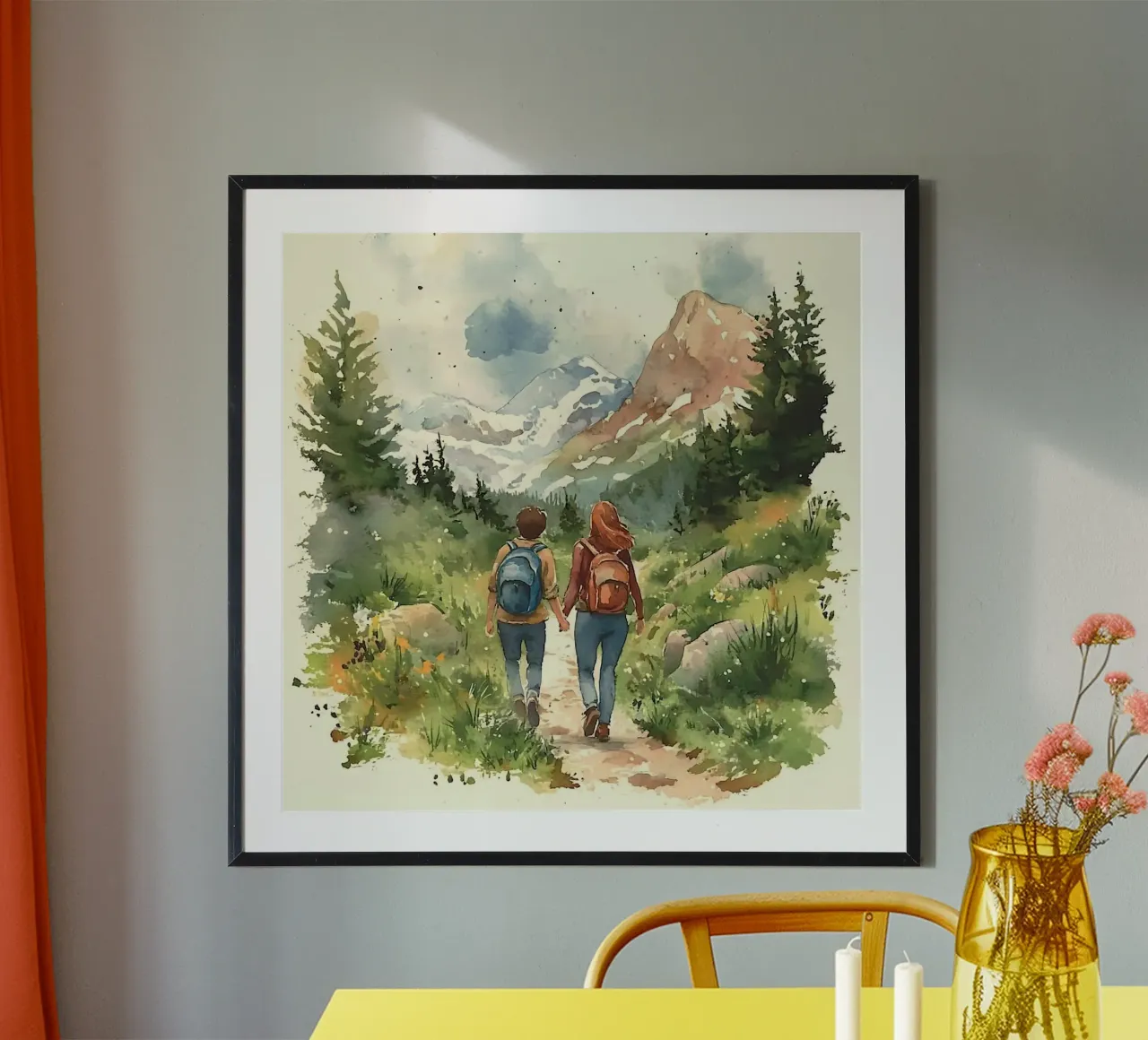 friends in forest poster con telaio in plastica da miracle