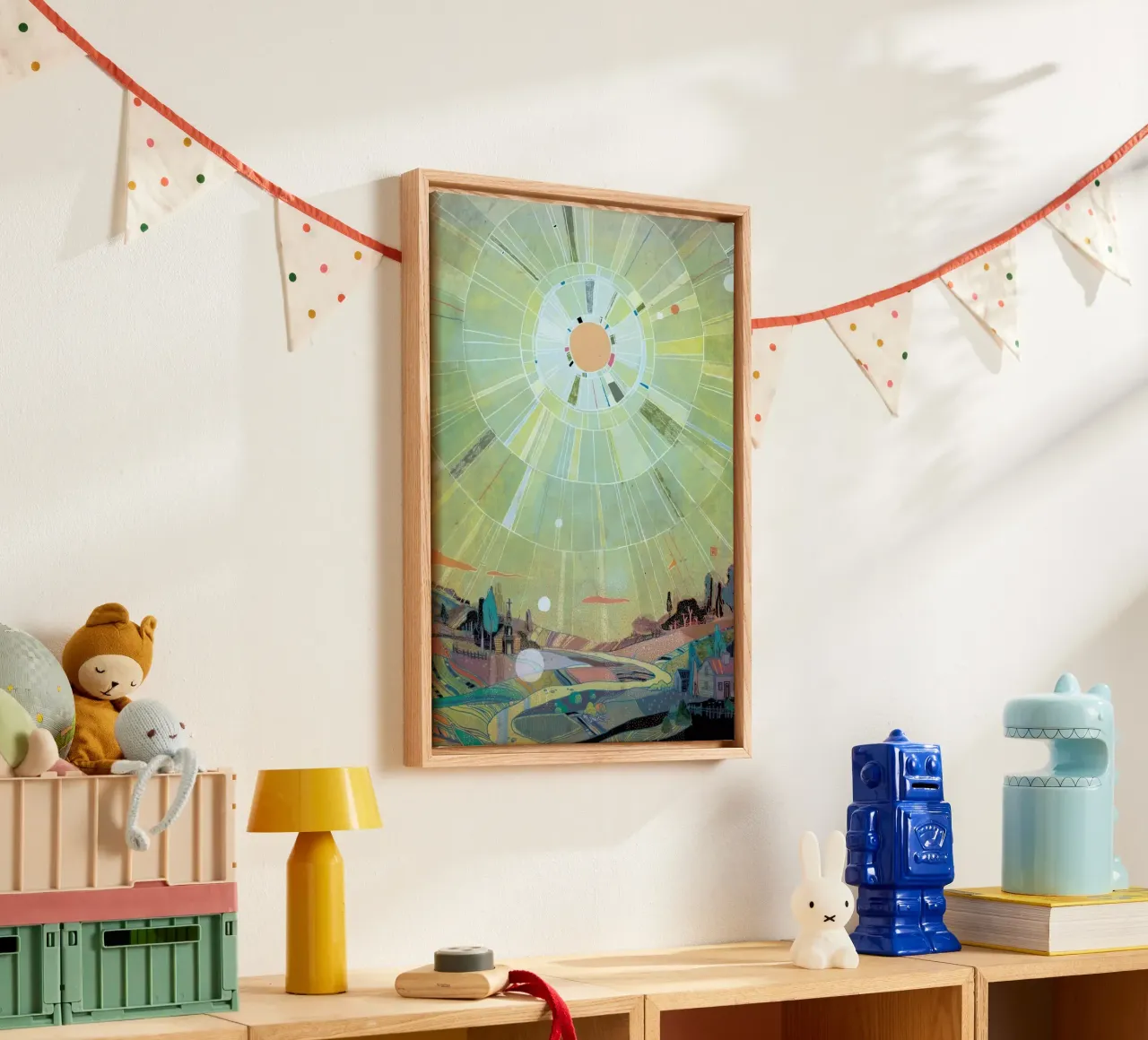 epic sunshine canvas with Floater frame by melts