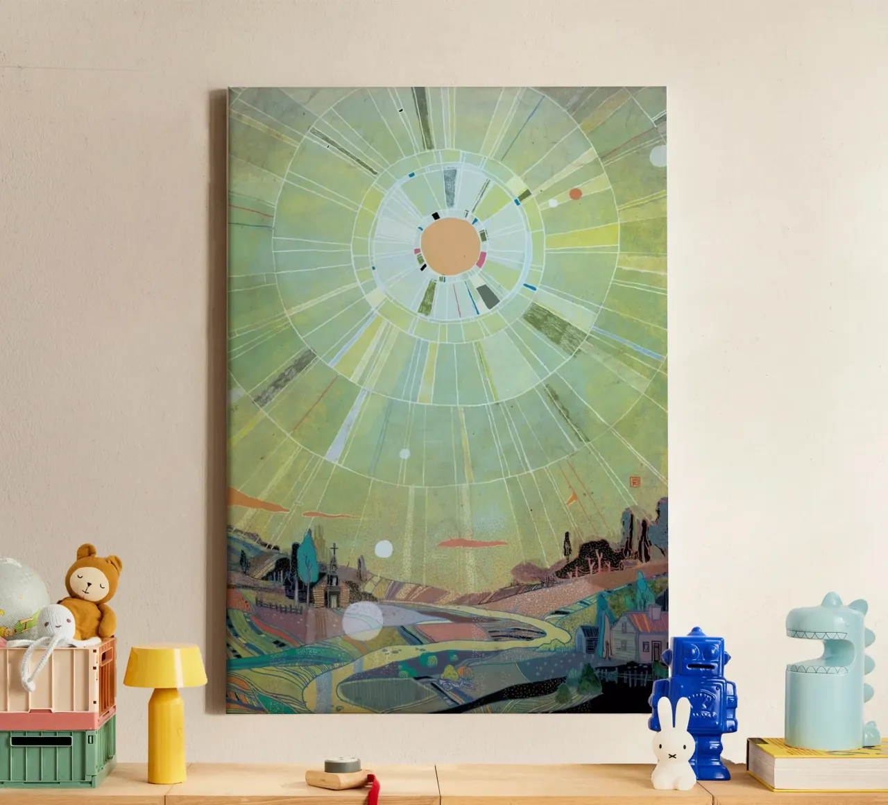 epic sunshine canvas with Floater frame by melts