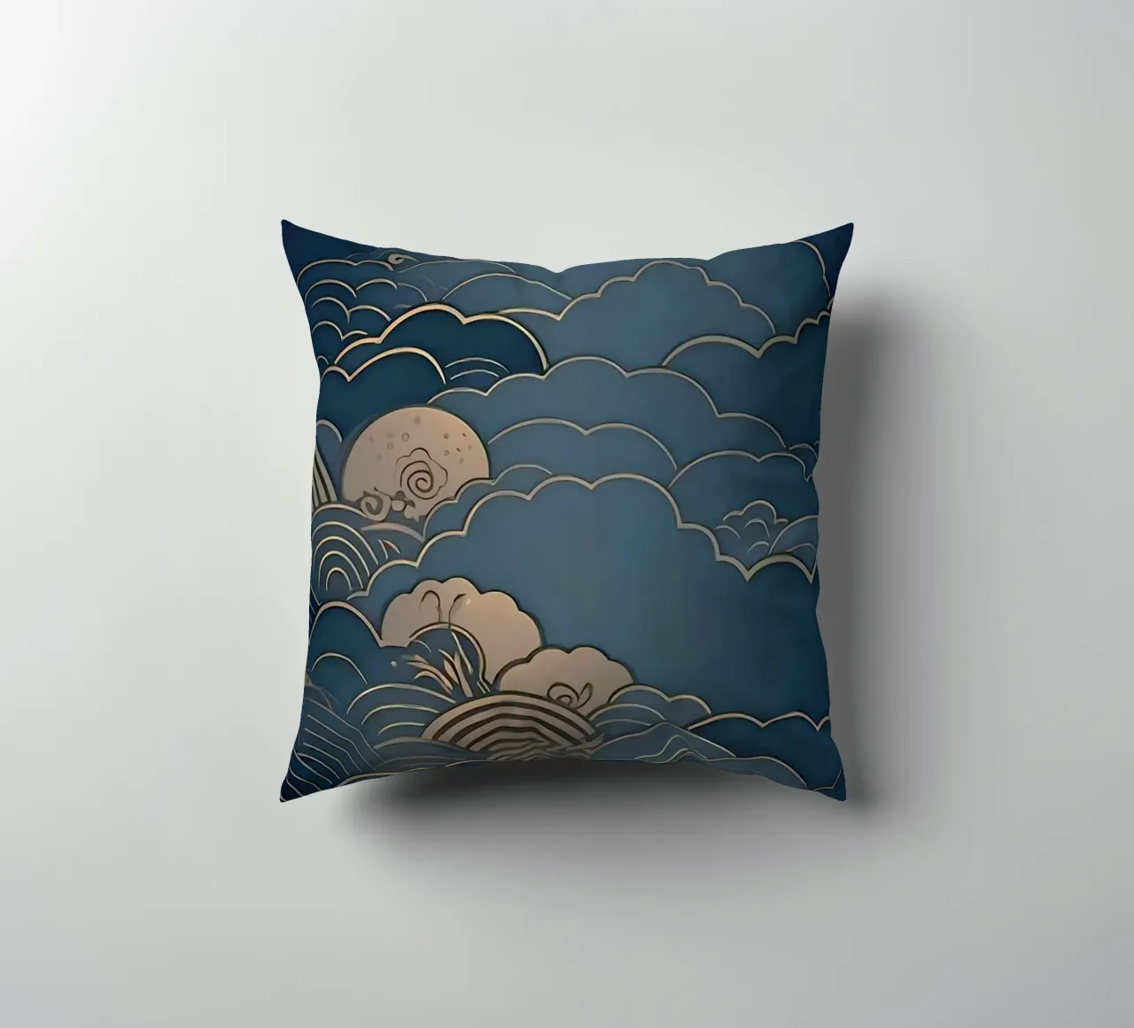 wave of cloud canvas cuscino da melts