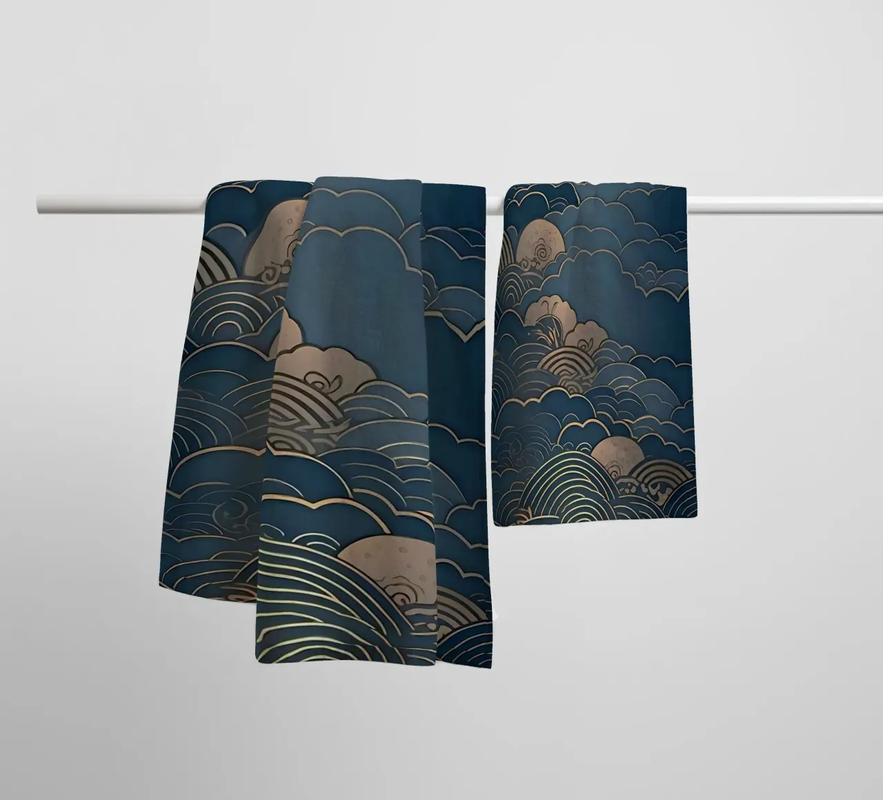 wave of cloud canvas asciugamano da bagno da melts