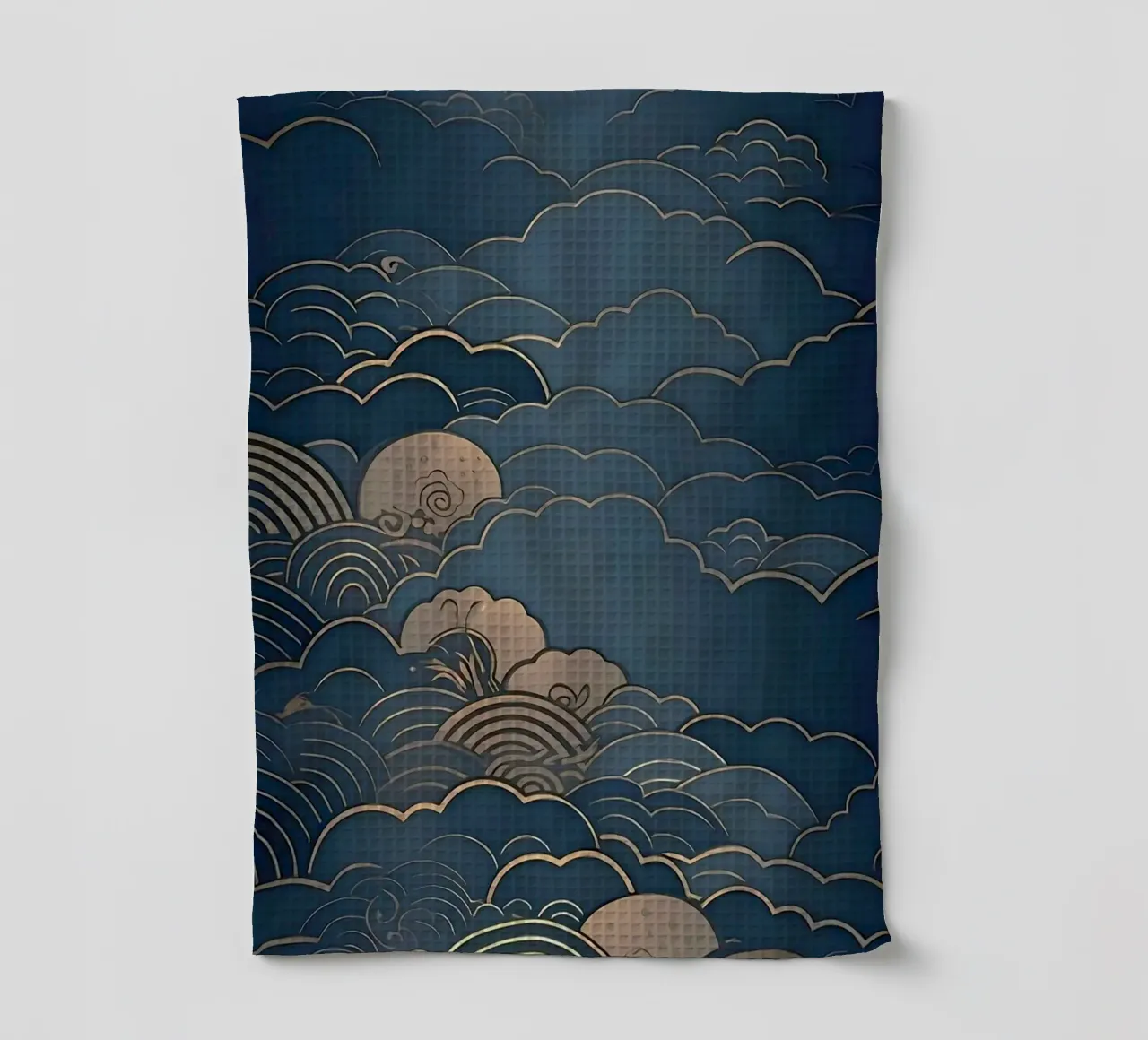 wave of cloud canvas canovaccio da cucina da melts