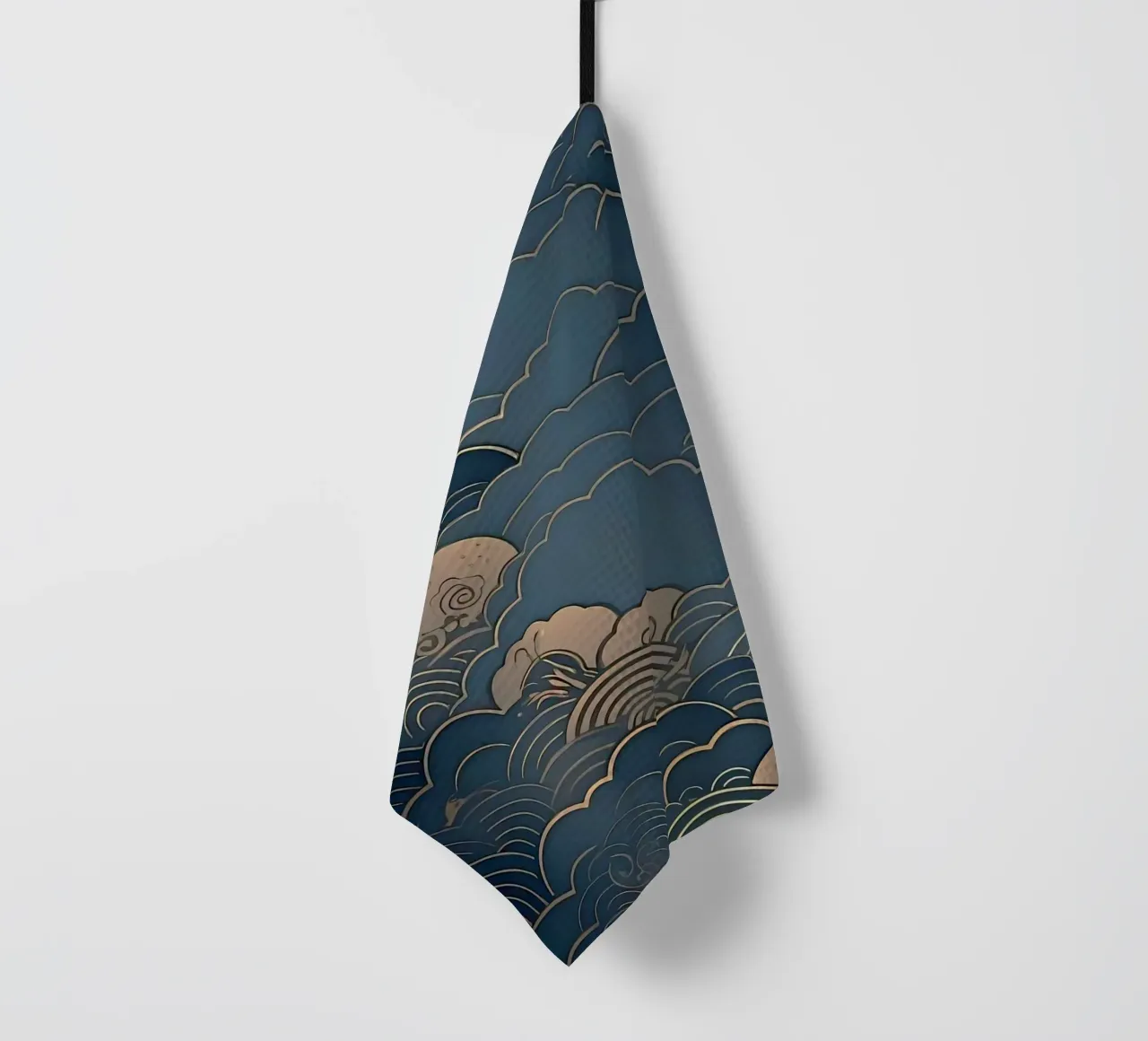 wave of cloud canvas canovaccio da cucina da melts