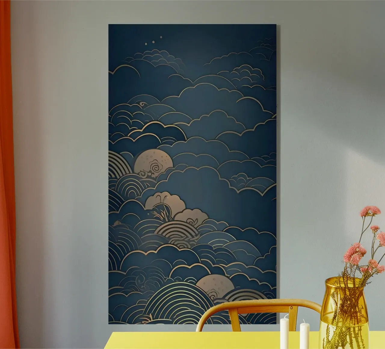 wave of cloud canvas plexiglass da melts