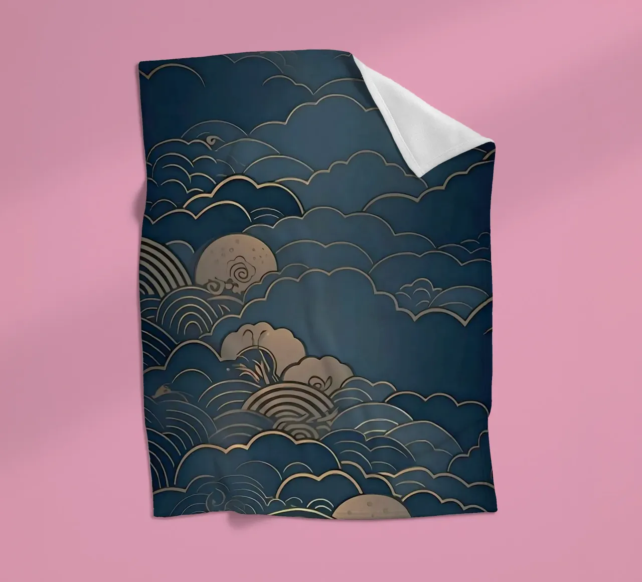 wave of cloud canvas coperta in pile da melts
