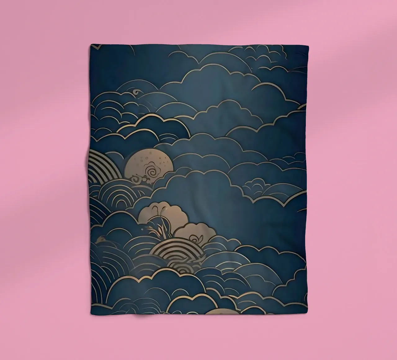 wave of cloud canvas coperta in pile da melts