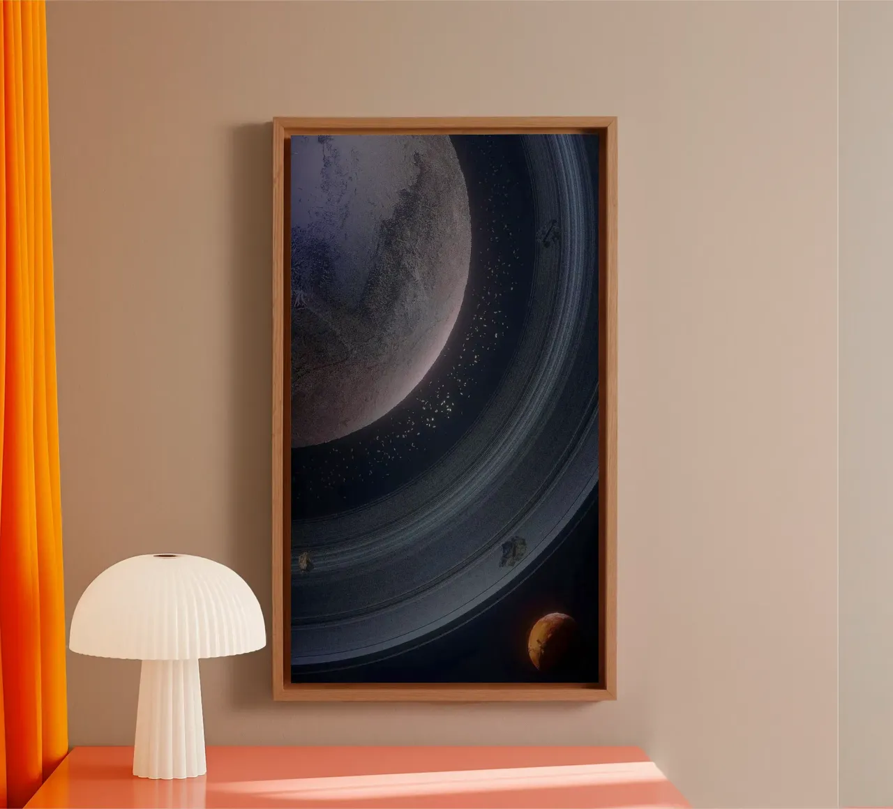 circle line around space tela con Cornice a cassetta da melts