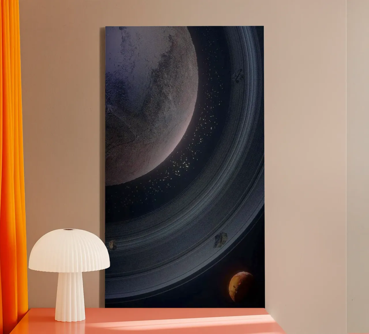 circle line around space tela con Cornice a cassetta da melts