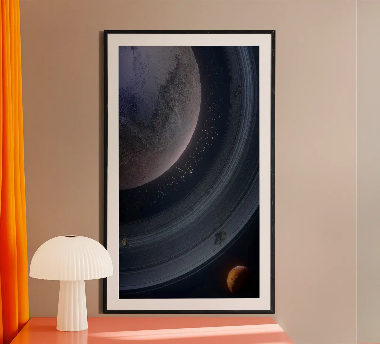 circle line around space poster con telaio in alluminio da melts